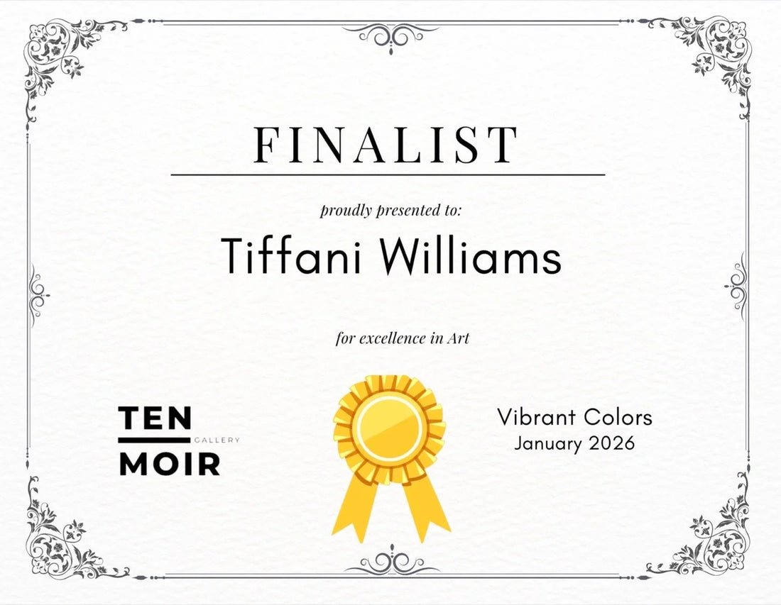 Tiffani Williams’ Painting “Brilliant” Named Finalist in Vibrant Colors Collectors Showcase at Ten Moir Gallery