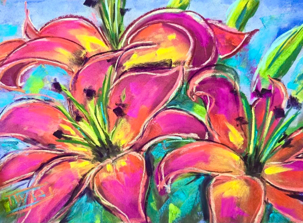 "Stop and Smell the Lilies" Original Painting