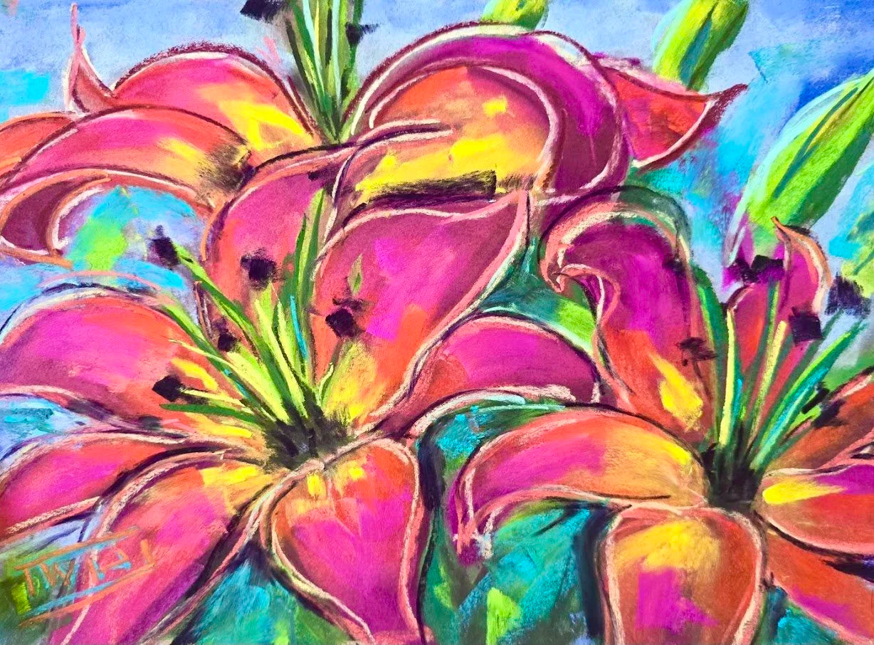 "Stop and Smell the Lilies" Original Painting
